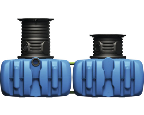 Doppelte Regenwasserzisternenanlage aus Kunststoff