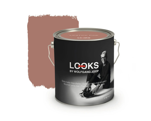 LOOKS by Wolfgang Joop Wandfarbe Lipstick Pink 2,5 l Farbeimer mit Wandfarbe der Marke Looks by Wolfgang Joop