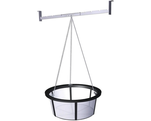 Wäschekorb Hängetrockner mit Kettenaufhängung und Wandhalterung