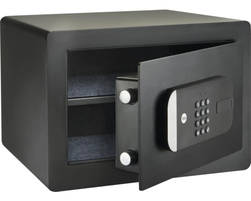 Geöffneter Möbeltresor mit digitalem Zahlenschloss