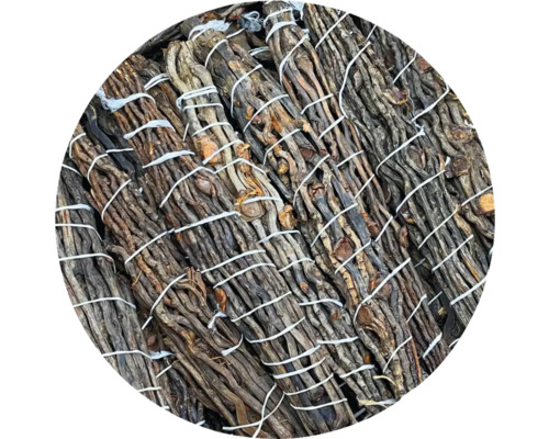 Gebündelte Weidenzweige zum Flechten