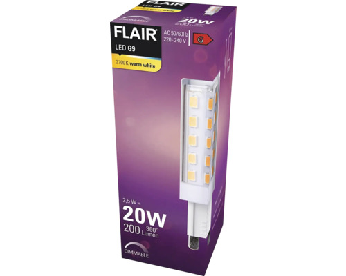 FLAIR LED G9 Leuchtmittel 20 Watt in Verpackung
