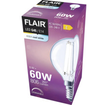 FLAIR LED Tropfenlampe dimmbar G45 E14/6W(60W) 806 lm 4000 K neutralweiß klar-thumb-6