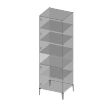 Hochschrank mit 2 Türen Devo Lotos 60x190x53 cm Anschlag links bronze expressive oak