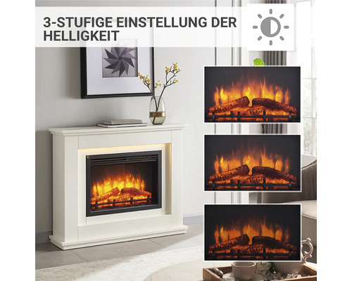 Dekorativer Elektrokamin mit dreistufiger Helligkeitseinstellung