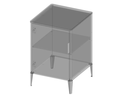 Schrank mit Tür und Ablagefächern