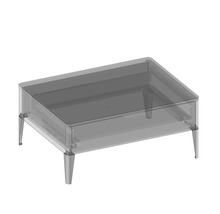 Unterschrank mit 1 Schublade Devo Lotos 31x70x53 cm structure avola cremeweiß/schwarz