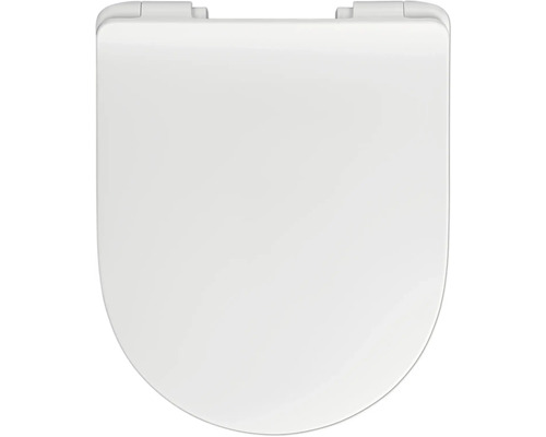 REIKA WC-Sitz ISE weiß mit Absenkautomatik und Quick&Clean Slimline für Duravit ME by Starck, Laufen Pro, Villeroy & Boch O.novo, VitrA S50 Toilettendeckel aus Kunststoff