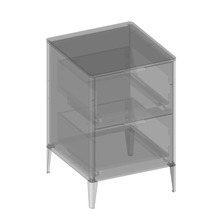 Kommode mit 2 Schubladen Devo Lotos 76x50x53 cm stahlperfect touch stahlgrau/schwarz