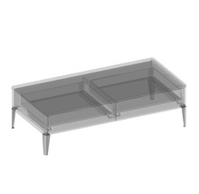 Unterschrank mit 2 Schubladen Devo Lotos 31x110x53 cm perfect touch stahlgrau/schwarz