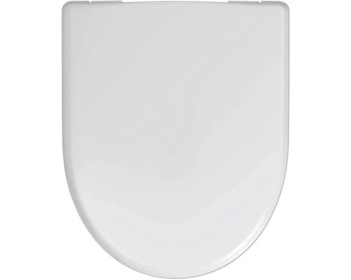 REIKA WC-Sitz UJI weiß mit Absenkautomatik und Quick&Clean D Form für Geberit Renova Toilettendeckel aus Kunststoff