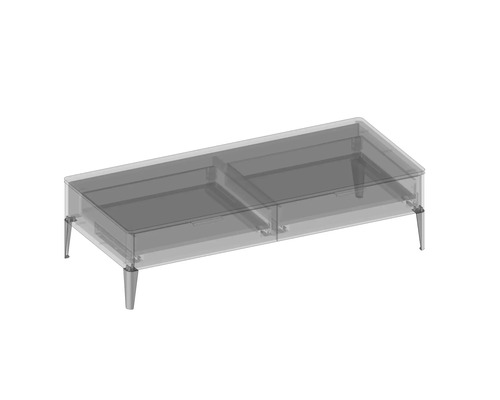 Moderner Couchtisch mit Schubladen und Beinen