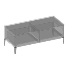 Fernsehschrank mit zwei Schubladen und Füßen