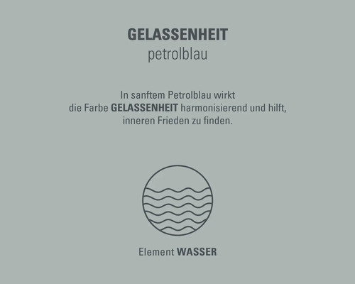 Gelassenheit Petrolblau Farbelement Wasser