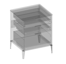 Waschbeckenunterschrank mit drei Schubladen und Füßen