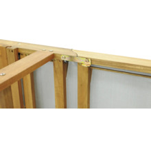 Sonnenliege GARDEN PLACE Linda 195 x 63 x 40 cm natur aus robustem Akazienholz, Rückenlehne verstellbar, Klappfunktion für platzsparende Lagerung, mit Rollen, inkl. ausziehbarer Beistelltisch