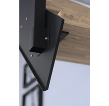 Pertura Wangentreppe Libra Eiche ohne Setzstufen Pulverbeschichtet Seitenwange Schwarz gerade 87 cm 10 Stufen / 11 Steigungen Stabgeländer