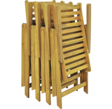 Gartenmöbelset GARDEN PLACE Alina 4-Sitzer 5 tlg. braun mit ausziehbarem Holztisch aus robuster Akazie, klappbar, inkl. Auflagen