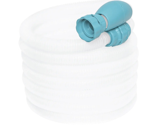 Weißer Poolschlauch mit Anschlussmuffe