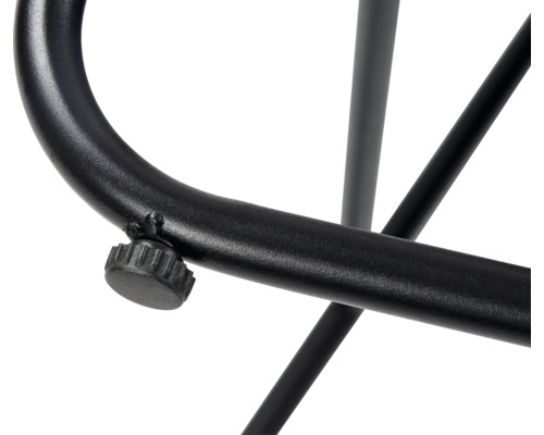 Detailaufnahme eines verstellbaren Fußes an einem Möbelstück.