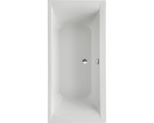 Rechteckige Badewanne mit Ablaufgarnitur
