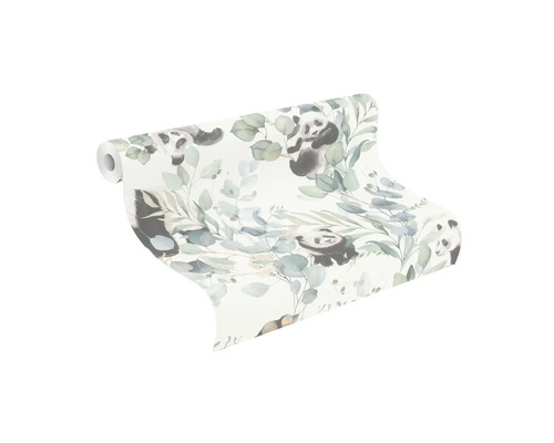 Tapetenrolle mit Panda- und Eukalyptuszweigmuster