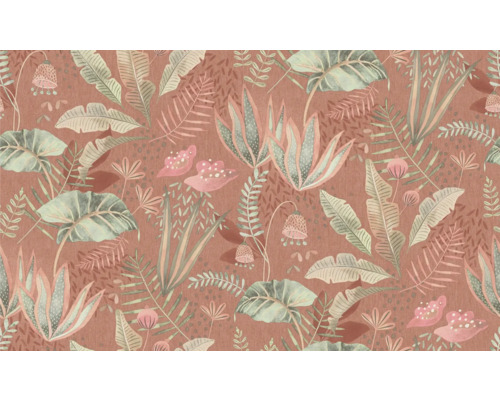 Tapete mit Dschungelmuster aus Blättern und Pflanzen