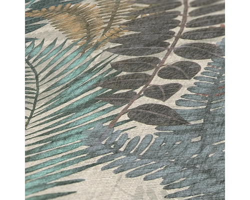 Nahaufnahme einer Tapete mit Pflanzenmotiven