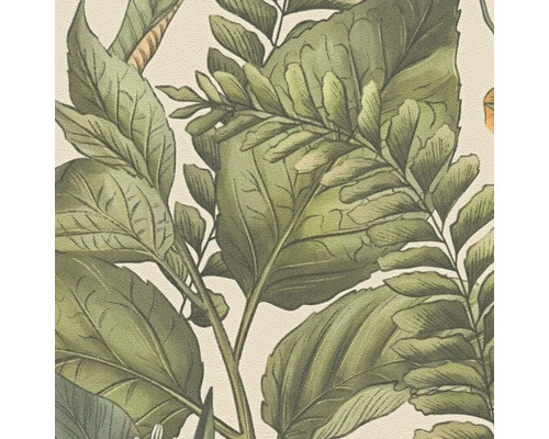 Nahaufnahme einer Tapete mit Pflanzenmotiven