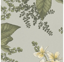 Tapete mit Blumen- und Blattmuster