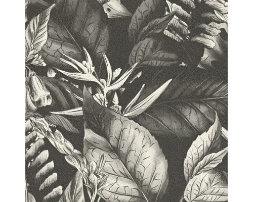 Detailansicht einer Tapete mit Blättermotiv