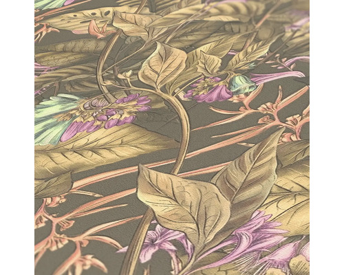 Nahaufnahme einer Tapete mit floralem Muster