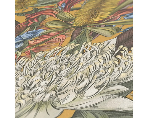 Nahaufnahme einer Tapete mit Blumenmuster