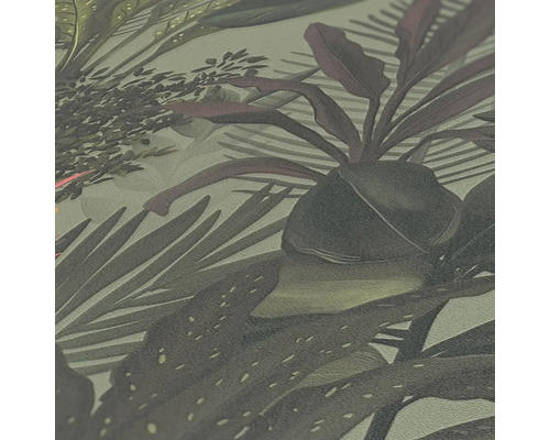 Nahaufnahme einer Tapete mit Pflanzenmuster