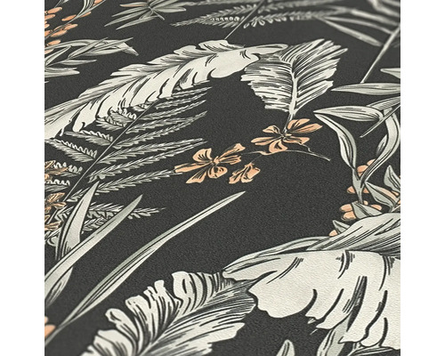 Tapete mit tropischem Pflanzenmuster