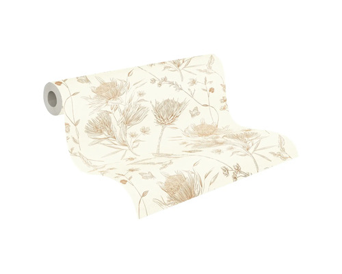 Tapetenrolle mit floralem Muster