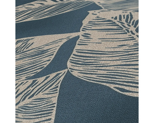 Nahaufnahme einer strukturierten Tapete mit Blattmuster