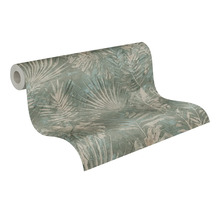 Vliestapete 38638-2 Natural Living Dschungelblätter grün