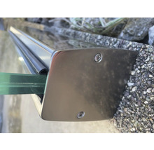 Endabdeckung für Pertura Pontos Glasgeländer silber 3x95x105.5 mm