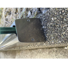 Endabdeckung für Pertura Pontos Glasgeländer silber 3x95x105.5 mm