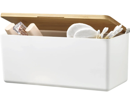 Aufbewahrungsbox mit Bambusdeckel für Badartikel