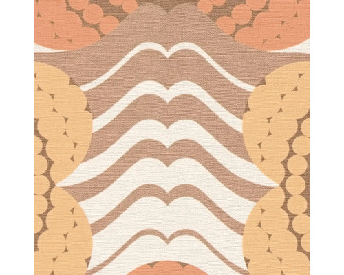 Tapete mit Kreisen und wellenförmigen Linien Muster