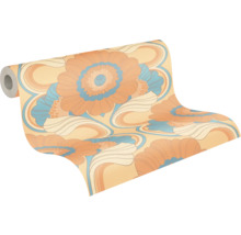 Vliestapete 39530-2 Retro Chic Blumen orange
