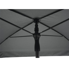 Mittelstockschirm SOLUNA Cannes 140 x 210 cm dunkelgrau mit UV-Schutz 80, wasserabweisende Polyesterbespannung