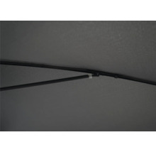 Mittelstockschirm SOLUNA Cannes 140 x 210 cm dunkelgrau mit UV-Schutz 80, wasserabweisende Polyesterbespannung