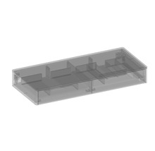 Waschtischunterschrank mit 2 Schubladen Devo Lotos BxHxT 120 x 16 cm x 53 cm Frontfarbe perfect touch stahlgrau