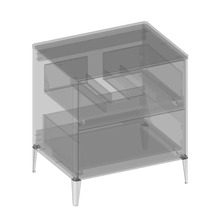 Waschtischunterschrank mit 2 Schubladen Devo Lotos BxHxT 70 x 76 cm x 53 cm Frontfarbe structure avola cremeweiß