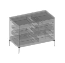 Waschtischunterschrank mit 4 Schubladen Devo Lotos BxHxT 100 x 76 cm x 53 cm Frontfarbe perfect touch stahlgrau
