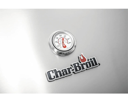 Char-Broil Logo und Grillthermometer