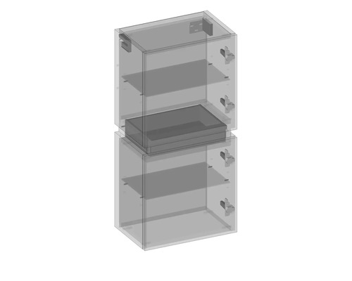 Sanitärinstallationsschrank mit Regalen